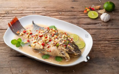 Boiled Fresh Tilapia Fish